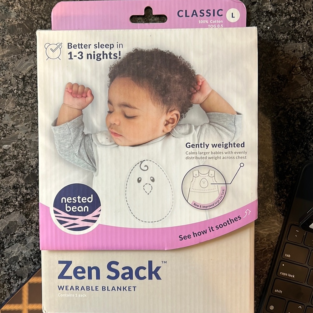 New in box Nested Bean Zen Sack